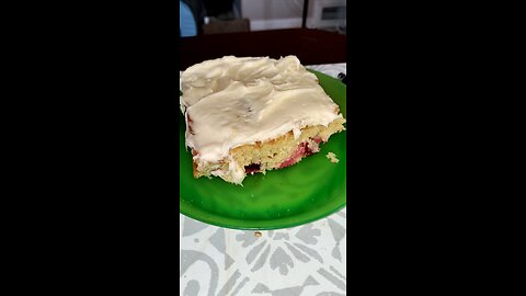 Eating Yellow Cake Baked With Fresh Whole Cranberries, Cooked By Wife, Dbn, MI, 12/24/25