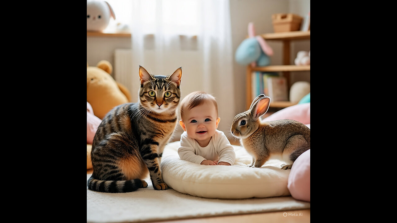 Baby Cat Cries for Help 💔 Bad Parents Left Her... But 1 Rabbit Saved Her Life 🐇😭