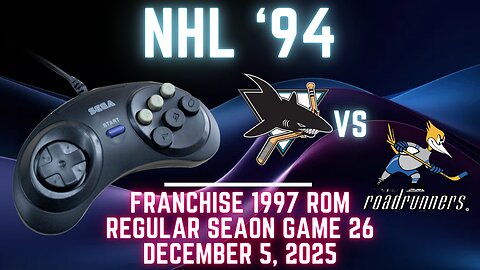 NHL '94 Franchise League (1997) - Sharks (Len) at Roadrunners (Adolfo Liver Nipples) {Genesis} - G26