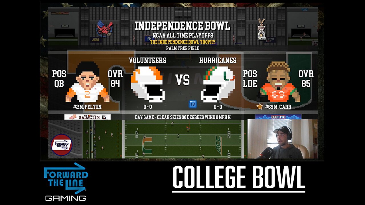 COLLEGE BOWL Volunteers vs Miami - The Independence Bowl | Forward the Line Gaming