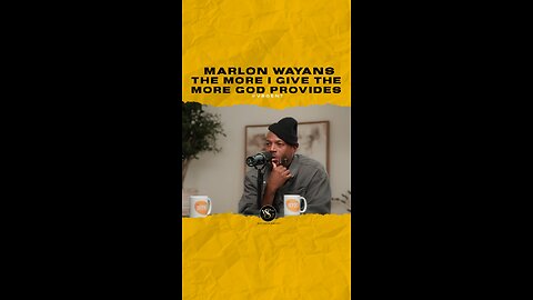 @marlonwayans The more I give the more God provides