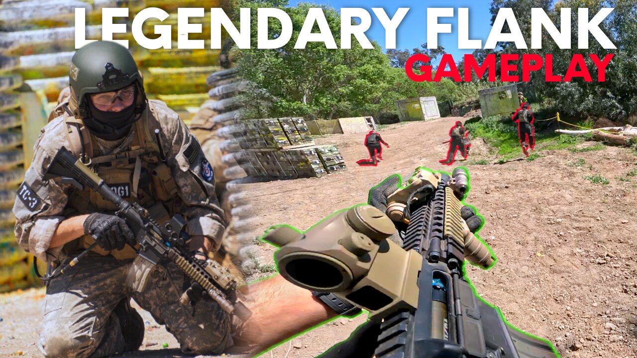 Legendary Battlefeild Teamwork!! Flanking the enemy, Airsoft Gameplay.