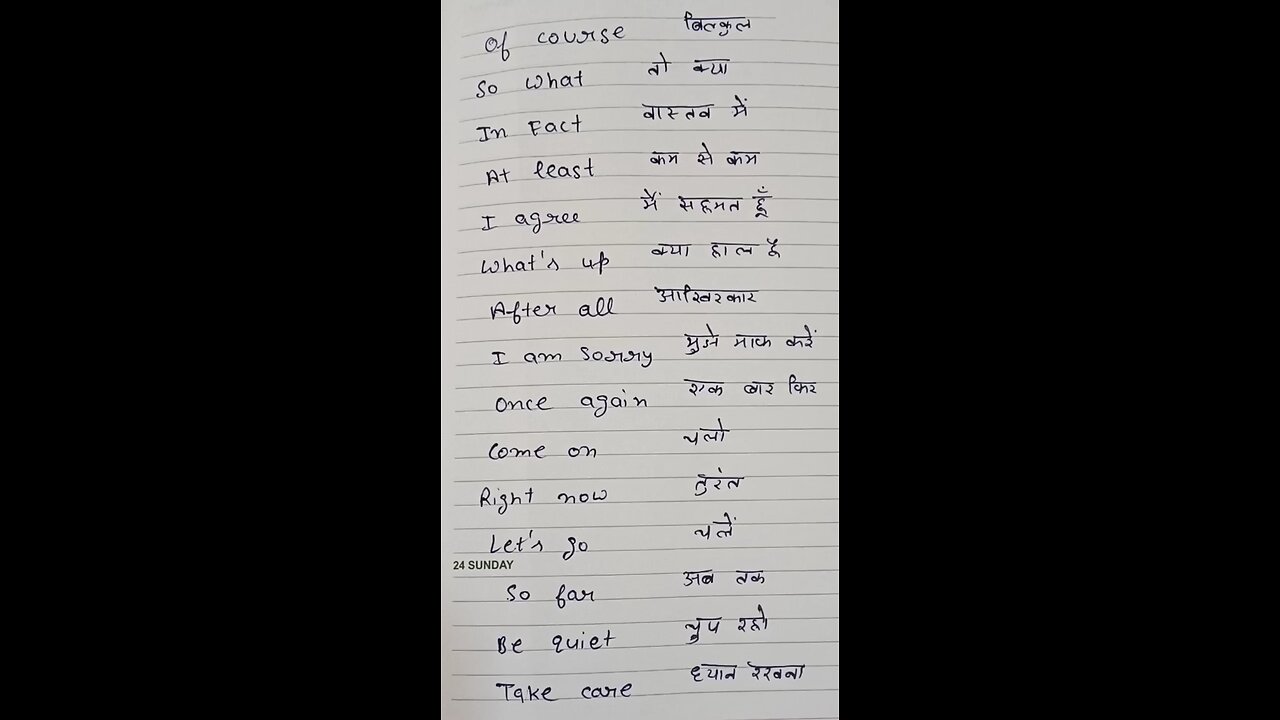 Daily use English words # Manglagarg