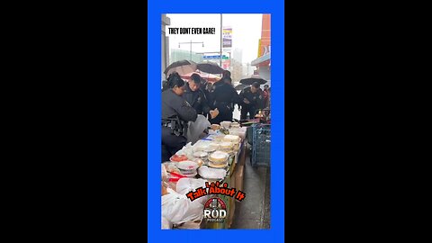 nyc police throw again vender supplies away