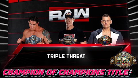 WWE 2k25 Wade Barett vs John Cena vs Gunther ChampionOfChampionsTitle