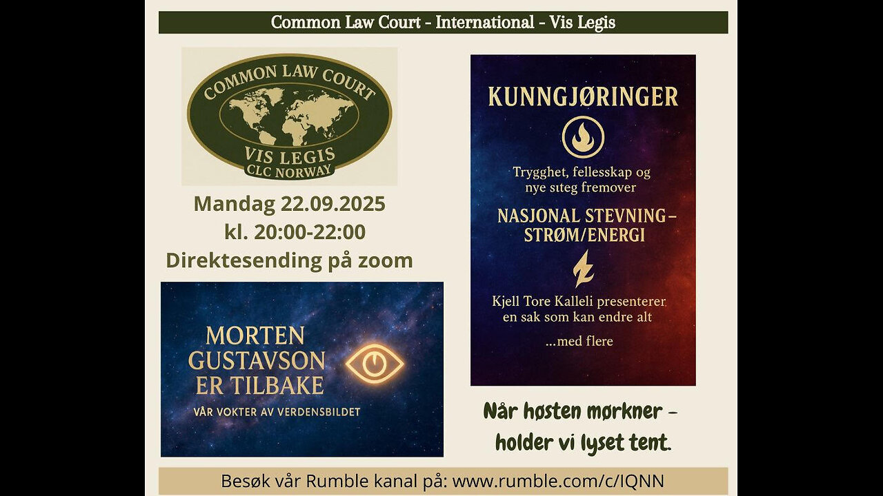 22.9.25: Nasjonal stevning om strøm/energi, og oppdatering om verdensbildet