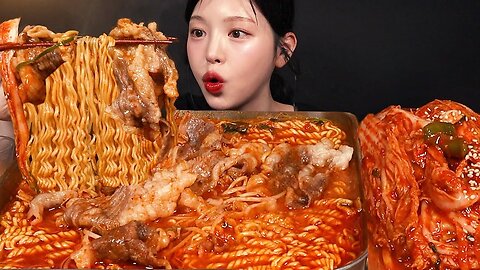 Spicy Beef Ramen with Kimchi