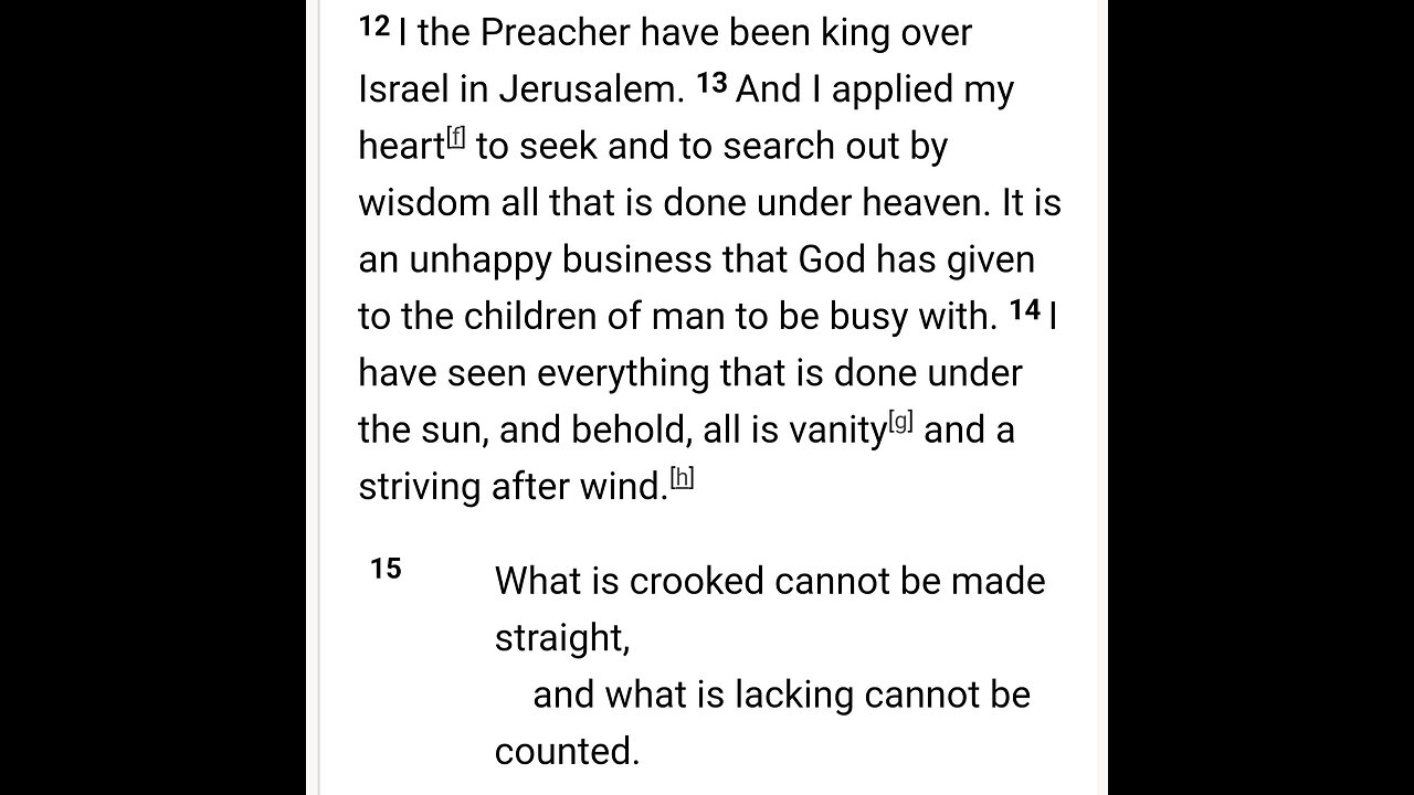 Behold all is Vanity