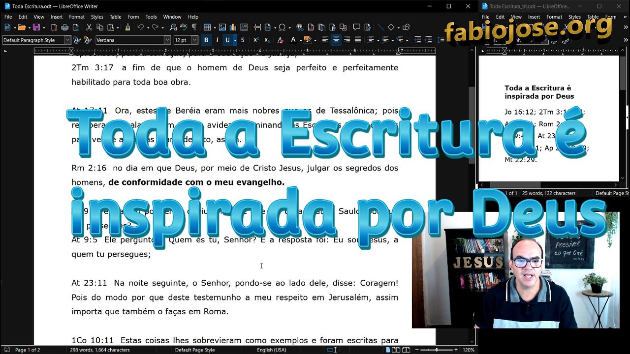 Toda a Escritura é inspirada por Deus