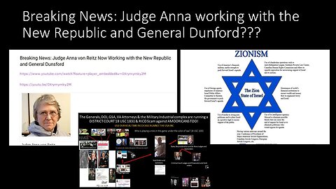 Breaking NEWS: Justice Anna's comments about GEN DUNFORD & MALICIOUS USA INC FRAUD TORT CLAIMS