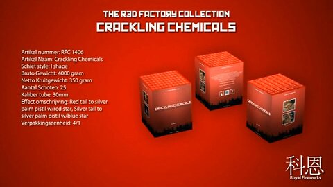 The R3D Factory Collection - Crackling Chemicals - 25 Schot Vuurwerk Cake