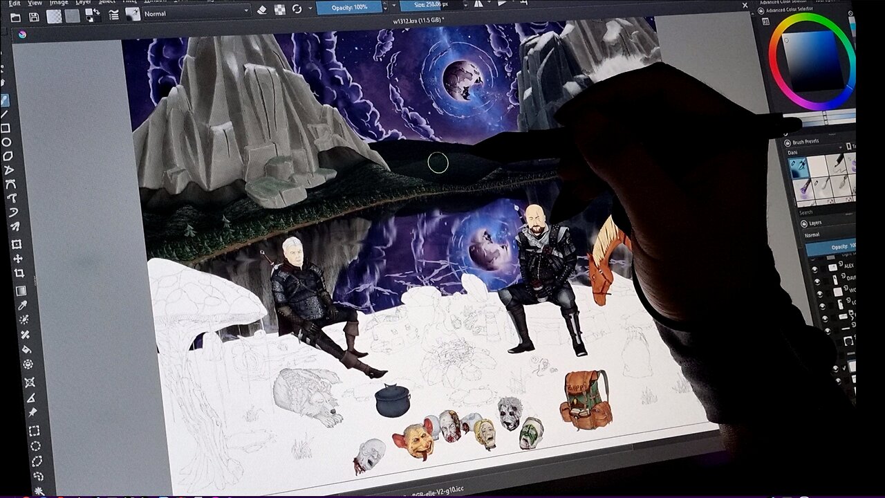 Drawing: Lake (Timelapse)
