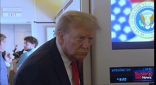 President Trump Gaggles with the Press on Air Force One, Aug. 15, 2025