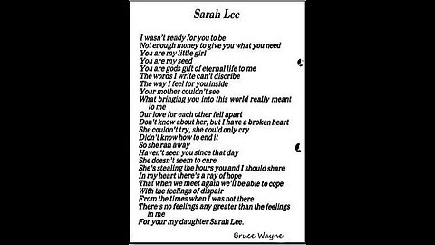 Our Story Sarah Lee
