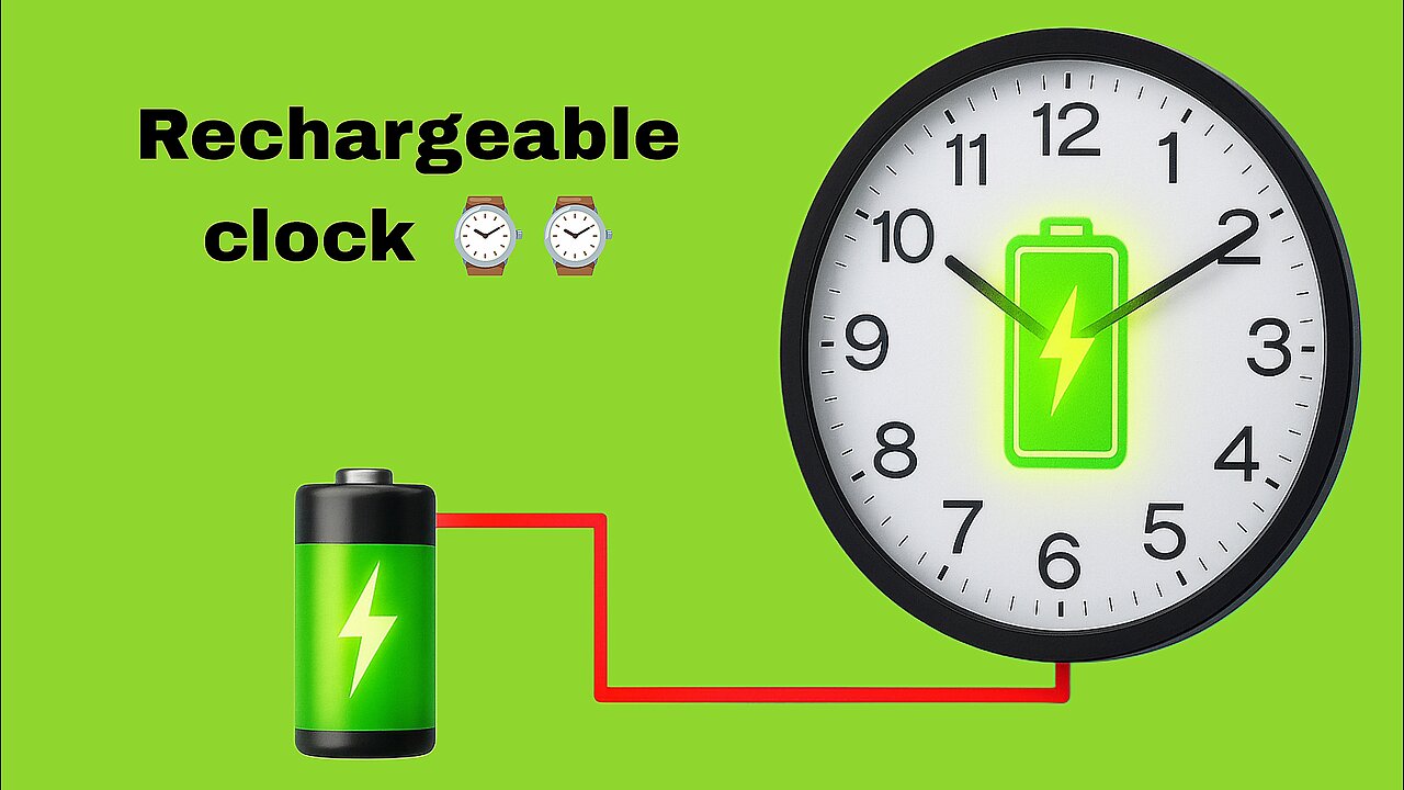 wall Clock Rechargeable Kaise Banaye | DIY Rechargeable Clock