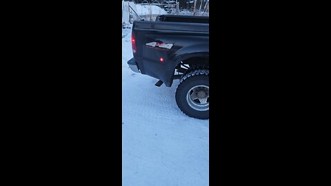 Warming up the trucks in Alaska Winter