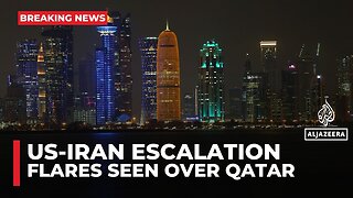 Explosions_ flares over Qatar_s capital amid threat of attack on US bases