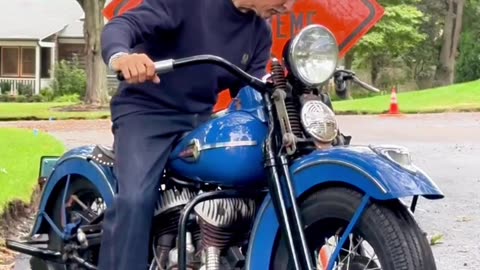 TRUE BLUE !1941 Harley-Davidson WL By Alexander Leaving