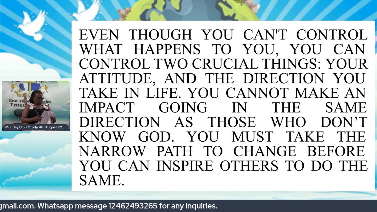 Monday Bible study 4th August 2025