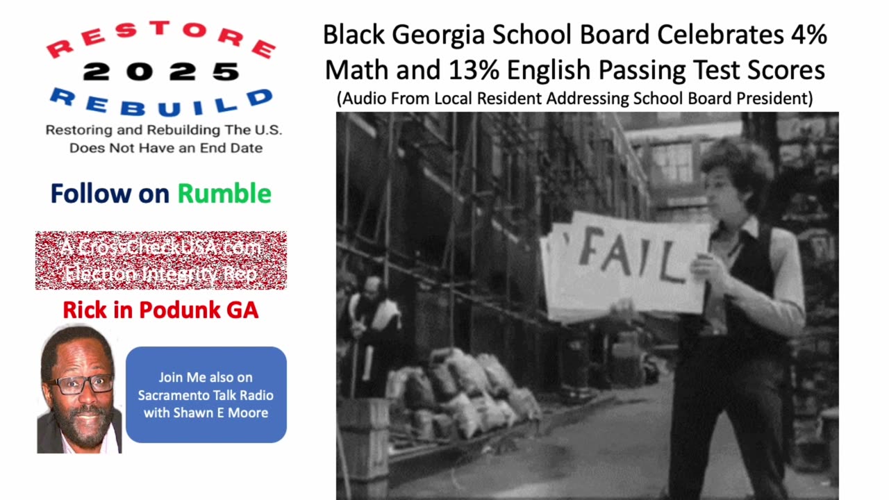GA School Board Celebrates Blacks With 4% Math & 13% English Passing Scores