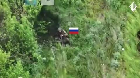 Russian Infantry Group Desperately Looking for Cover