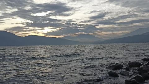 Waiting and Witnessing the Sunset at Lake Singkarak West Sumatra Indonesia Part 2