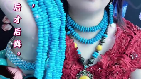 250612-7 Turquoise Bead Strand: Morandi Color Journey Around the Neck