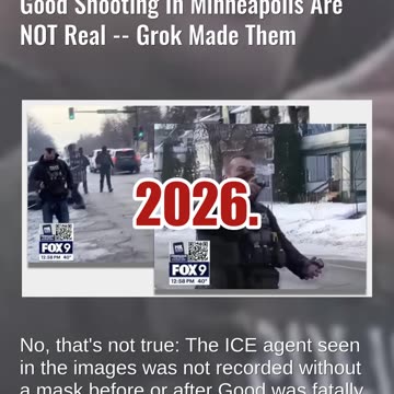 Fact Check: Unmasked ICE Agent Involved In Shooting In Minneapolis Photos NOT Real -- Grok Made Them