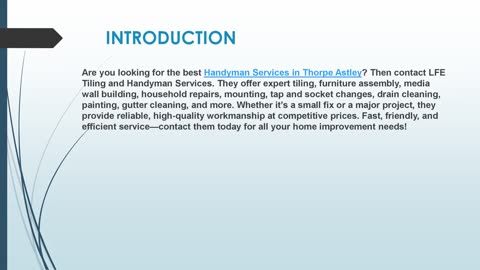 Looking for the best Handyman Services in Thorpe Astley