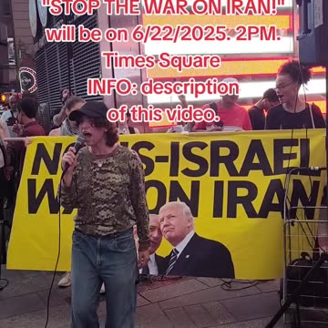 "STOP THE WAR ON IRAN!" will be TODAY in NYC.