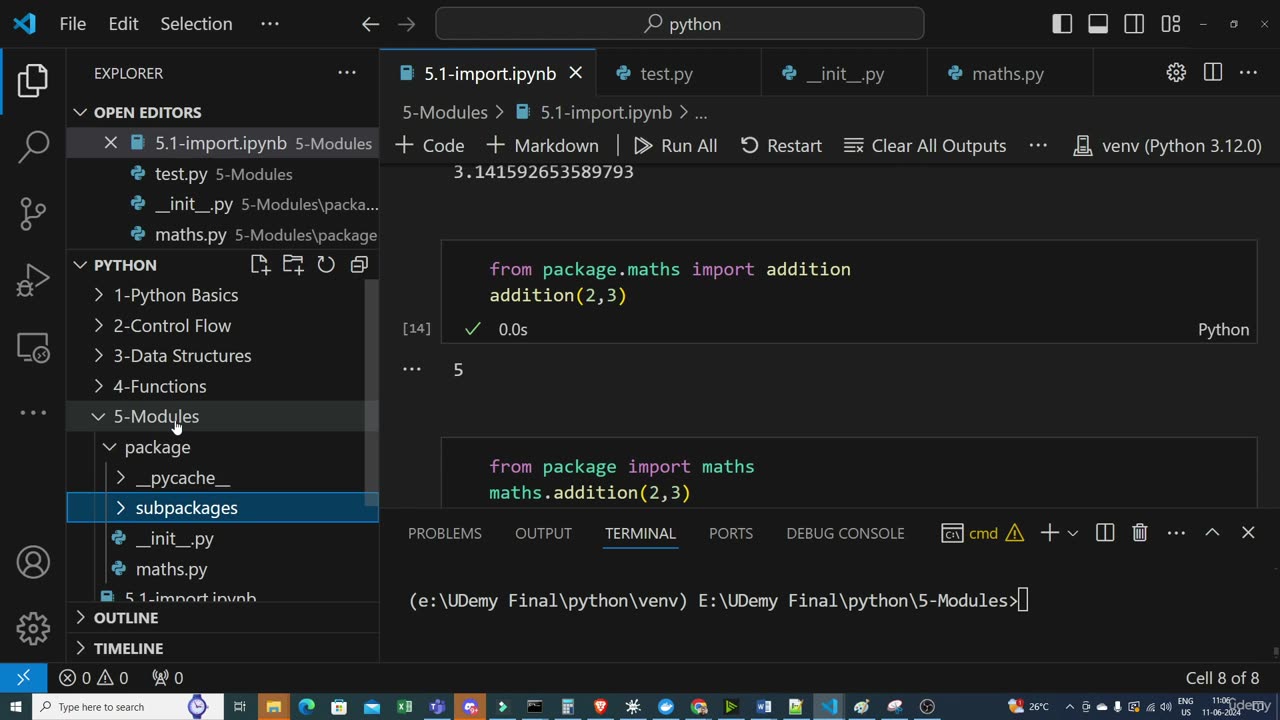 6.1 Import Modules And Packages In Python Krish Naik ML
