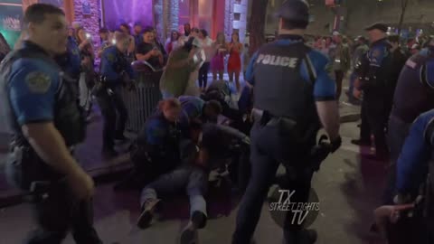 Fight Breaks Out on 6th Street Austin, TX – Chaos Unleashed | February 10, 2024