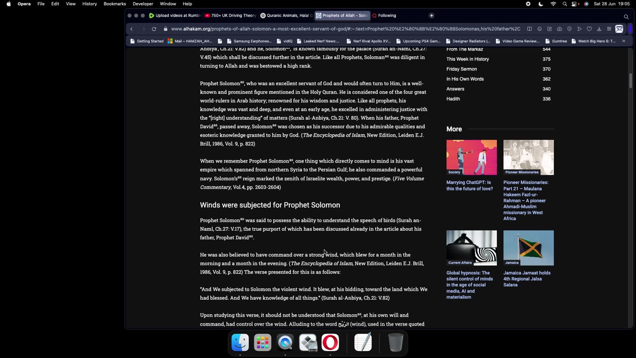 Prophets of Allah – Solomon: A most excellent servant of God