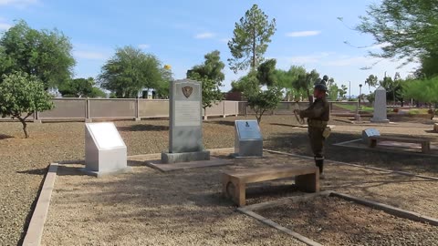 Playing Taps at the Phoenix Veterans Park