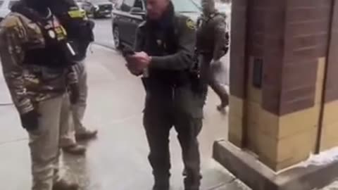 Boss man gets Heckled then ICE takes Care of them