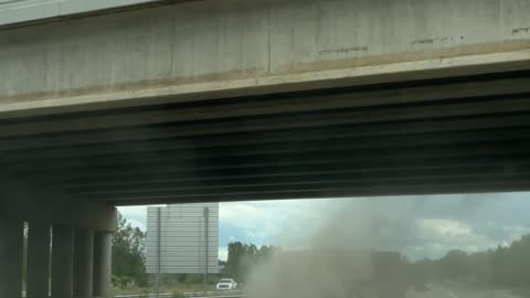 Trucker Saves Trailer's Wiggling Tail End