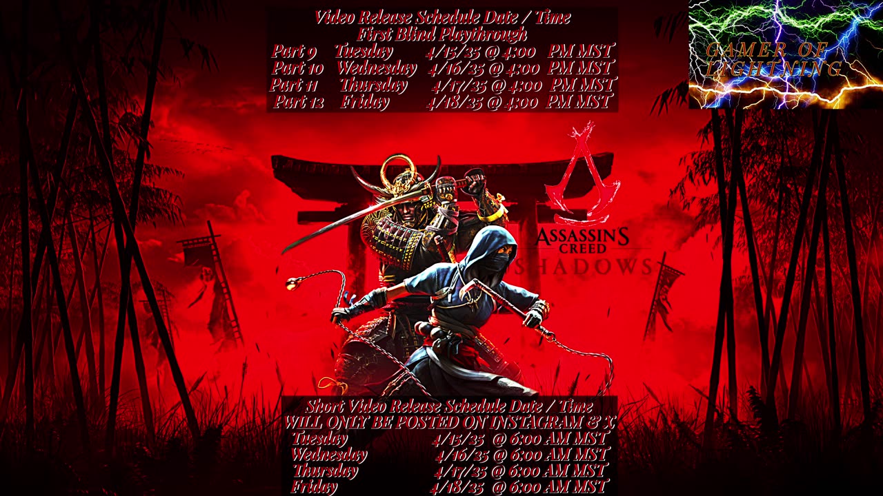 Video Schedule 4/15 - 4/18/25