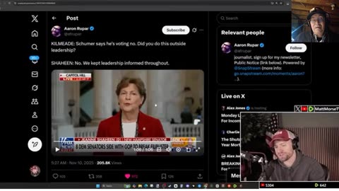 Chuck Schumer - Chooses 8 To Fall On the Sword - Politics as Usual -11-10-25