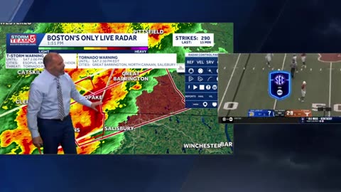 Tornado warning issued in western Mass.