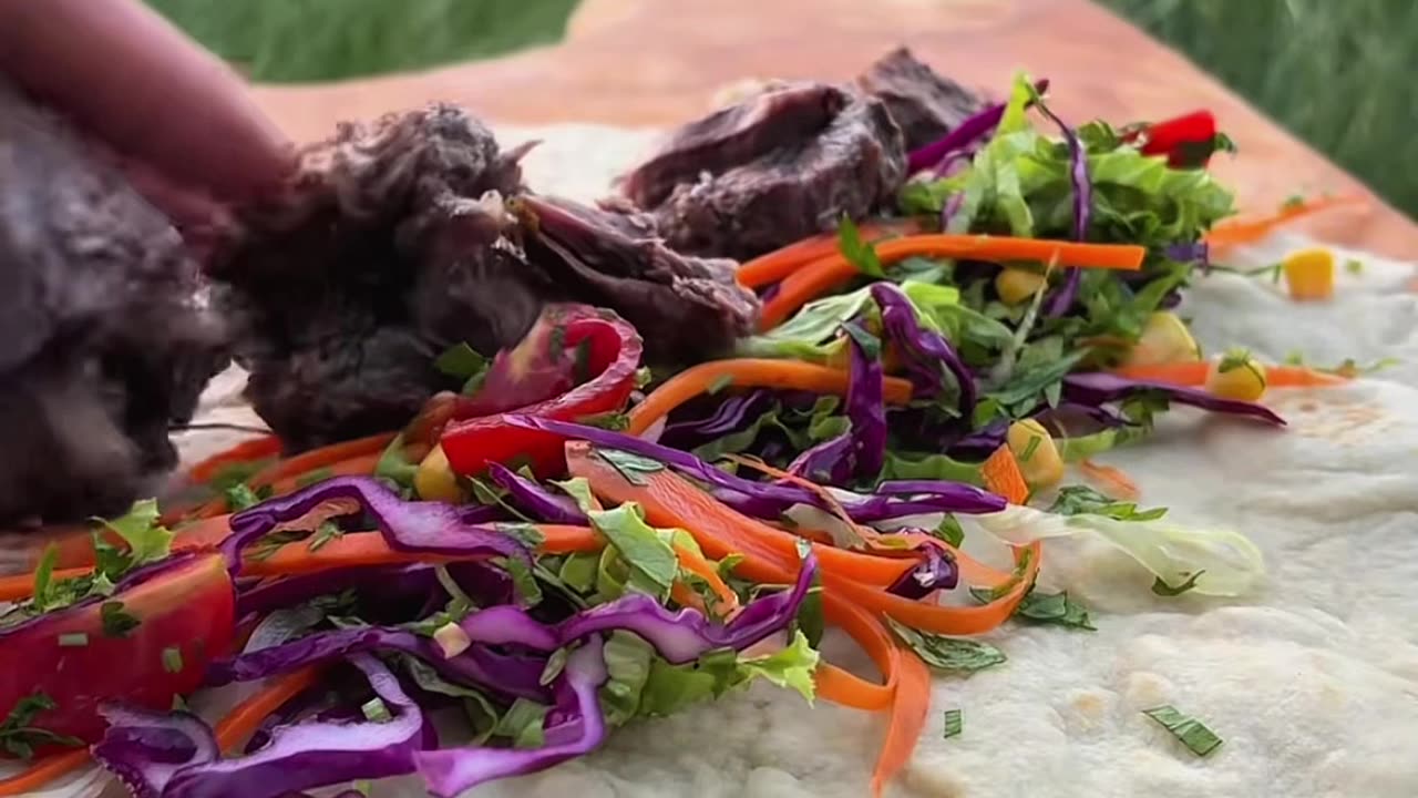 Cooking beef ribs in mud soil in nature 🥩🔥💦🌲
