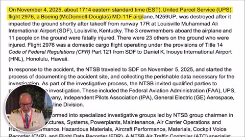 UPS Crash Preliminary Report Pilot Reacts To UPS Crash Report