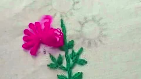 Beautiful Embroidery Flower Design | Easy Hand Embroidery 🌸✨