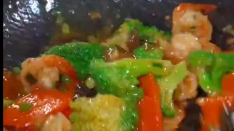 Broccoli, shrimp, mashroom stir fry recipe