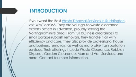 Best Waste Disposal Services in Ruddington