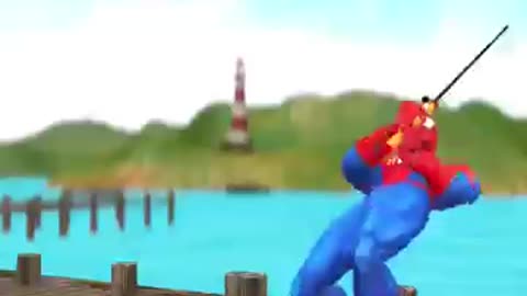 Spider-Man rides horse to rescue his l