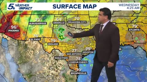 Slight chance of isolated storms Wednesday | KENS 5 Weather Impact Forecast