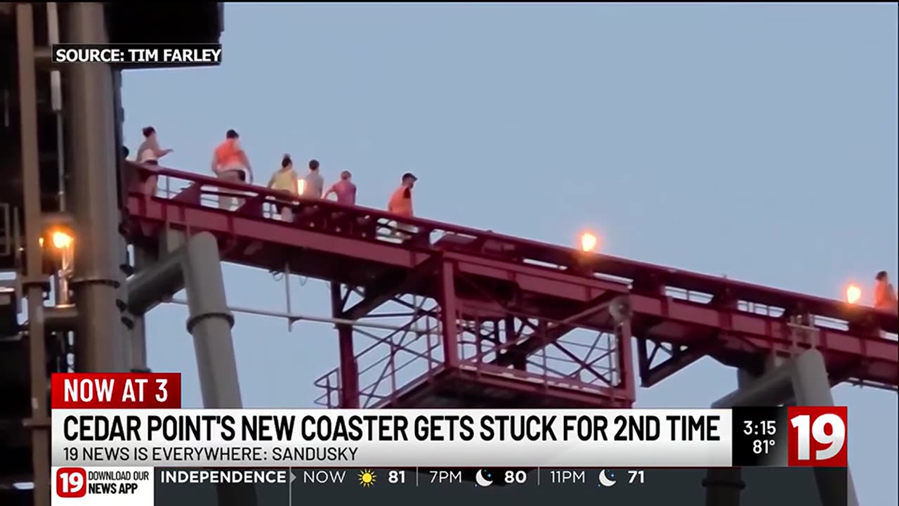 July 3, 2025 - Cedar Point's New Ride, Siren's Curse, Breaks Down for 2nd Time in a Week