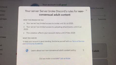Information on What Happened to the Discord Server