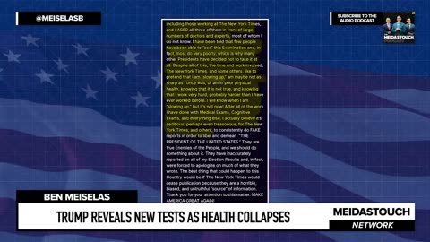 Trump REVEALS New Tests as HEALTH COLLAPSES