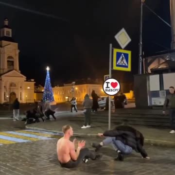 Drunken Brawl Near St. Petersburg, Russia